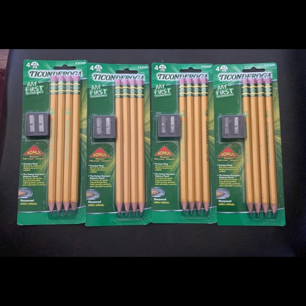 Ticonderoga pencils with sharpeners